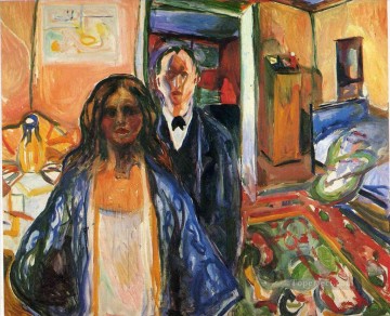 Abstracto famoso Painting - el artista y su modelo 1921 Edvard Munch Expresionismo